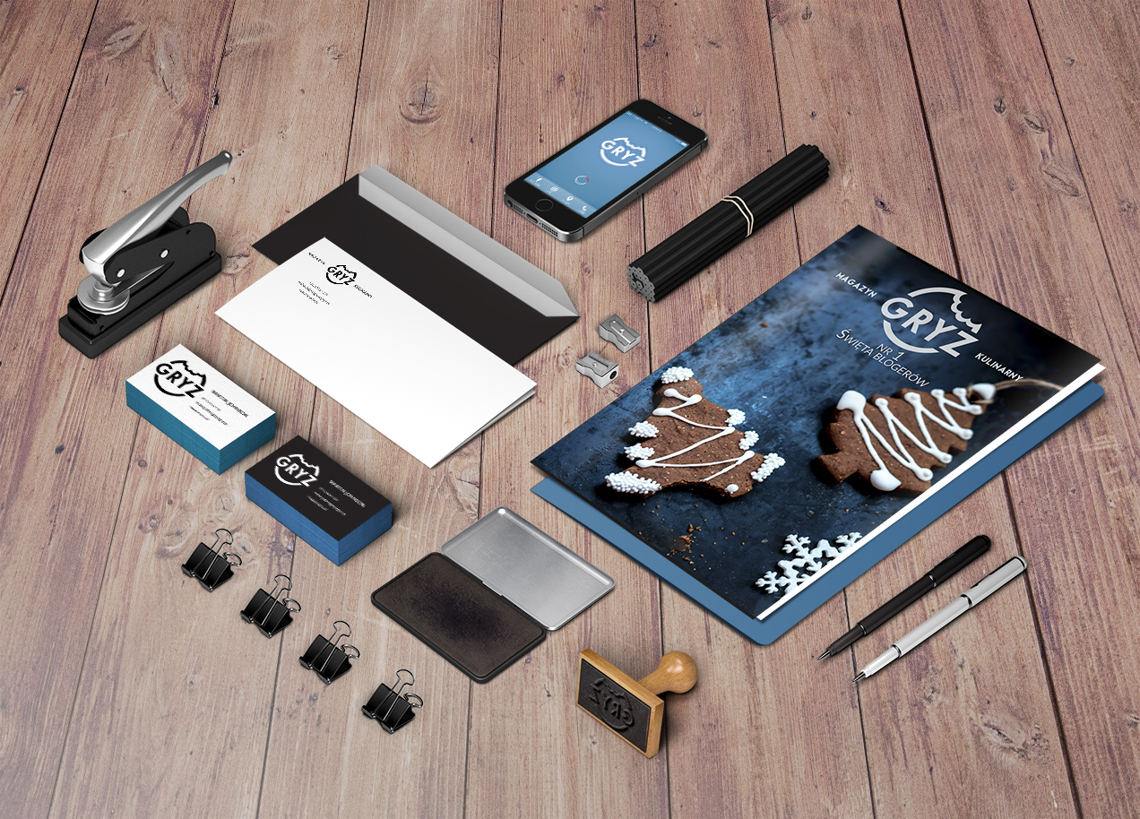 Identyfikacja dla magazynu kulinarnego Gryz